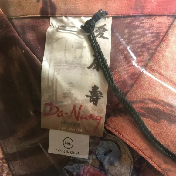 Da-Nang Flowy Blouse 100% Silk Size M/L - Picture 7 of 8